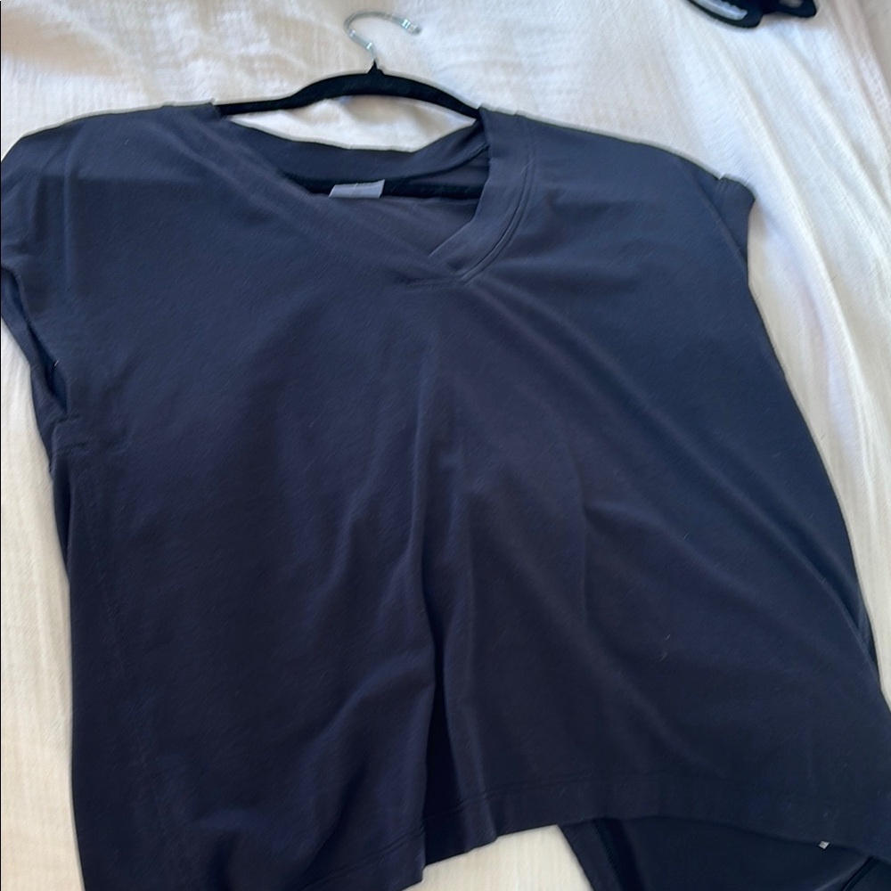 Black V-Neck Women's Top